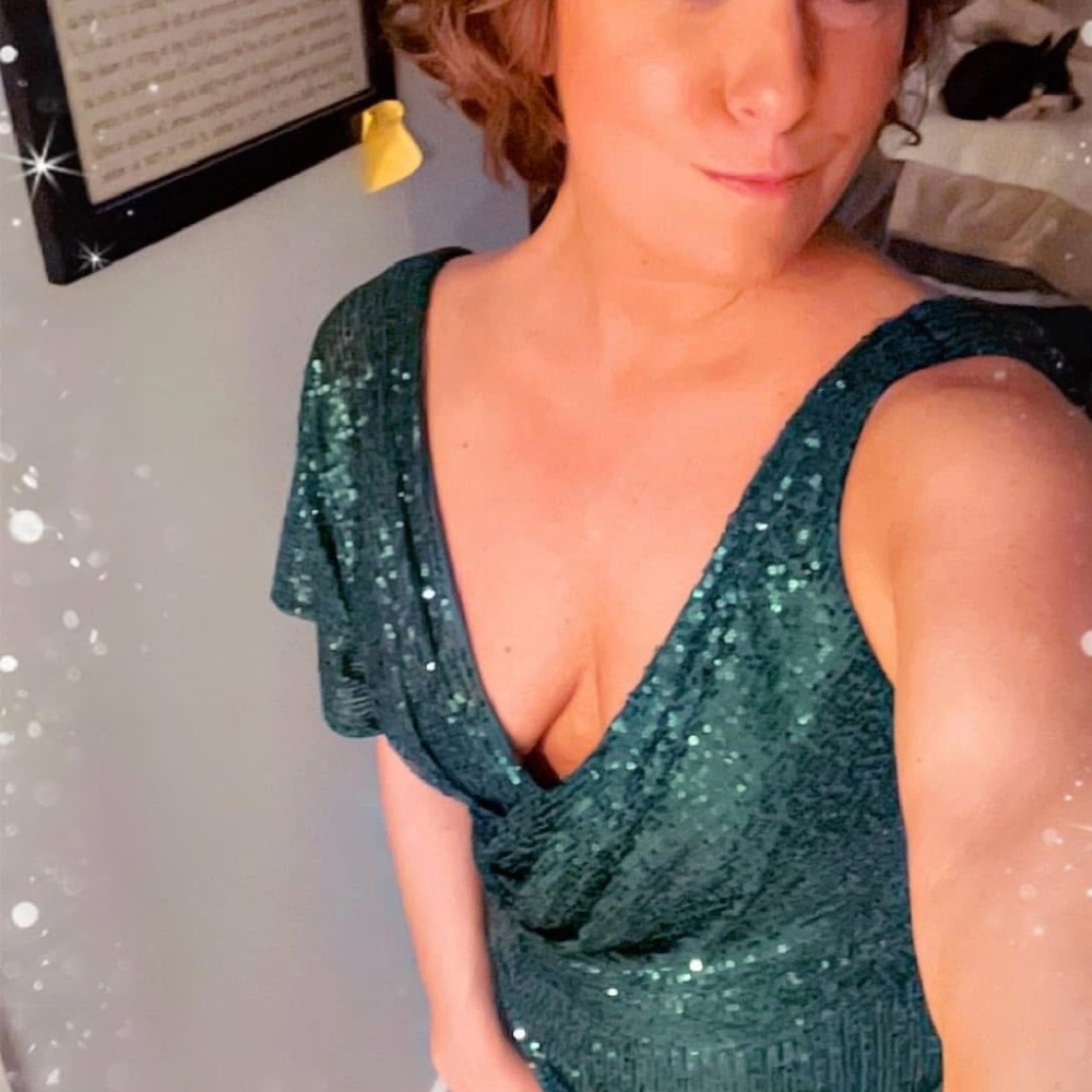 Ieena Green Sequin Dress